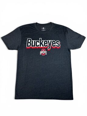 Scarlett Ohio State Printed Neck Label Tee - Charcoal & White